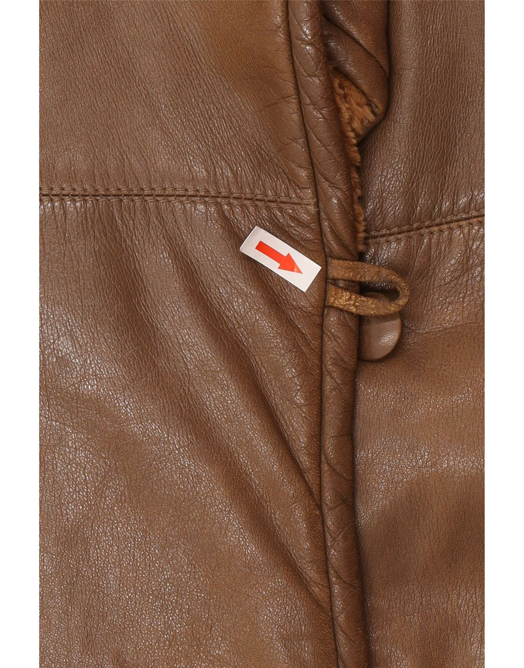 Vintage Damen Ledermantel UK 14 Mittelbraunes Leder