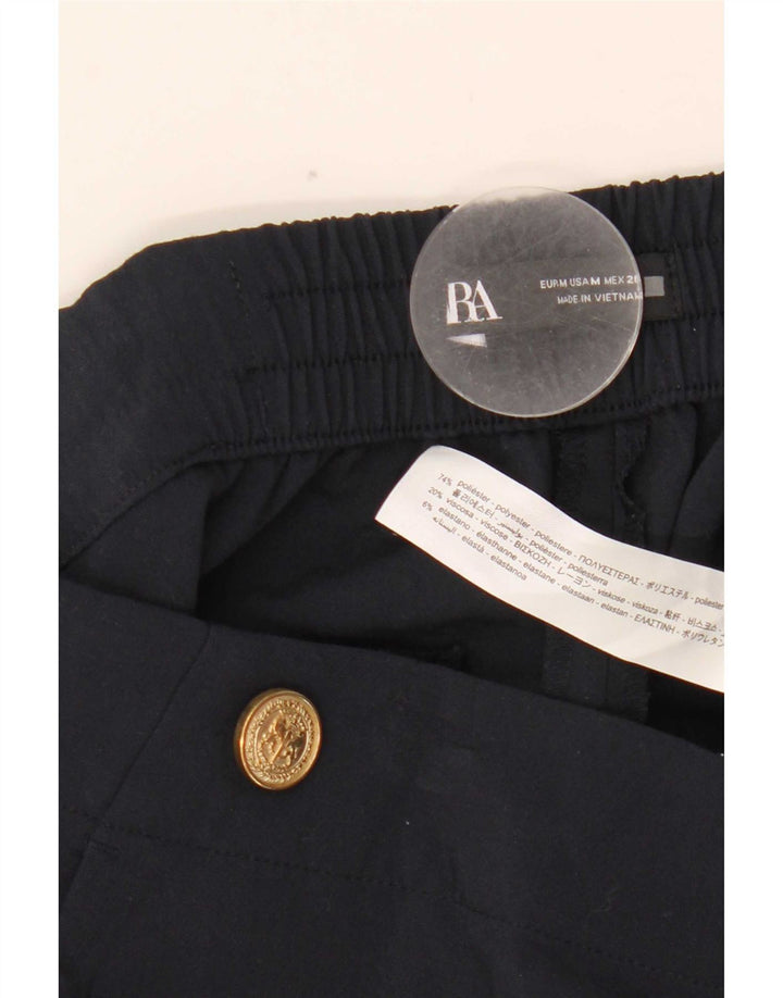 Zara Damen Tapered Chino Hose Medium W28 L26 Marineblau Polyester