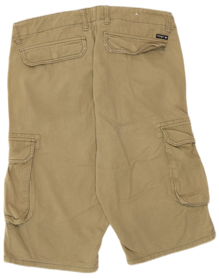 WRANGLER Mens Cargo Shorts W30 Medium Khaki Cotton