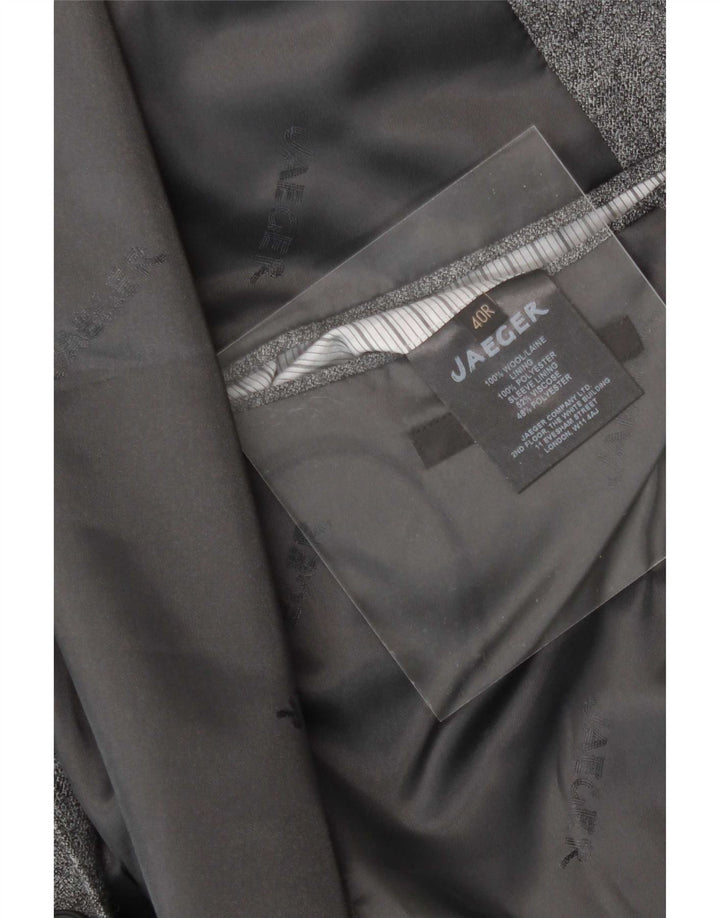 Jaeger Herren-Blazer mit 2 Knöpfen, UK 40, große graue Wolle