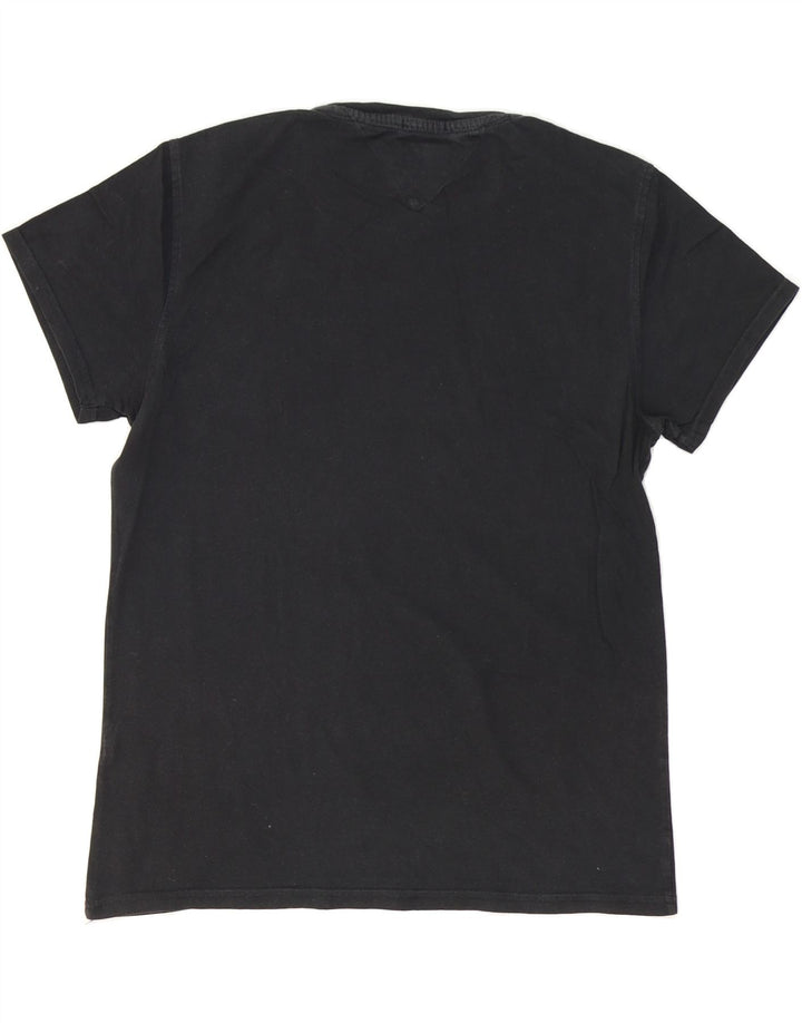 TOMMY HILFIGER Mens Regular Fit T-Shirt Top Medium Black Vintage Tommy Hilfiger and Second-Hand Tommy Hilfiger from Messina Hembry 
