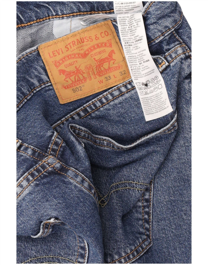 Levi's Herren 502 Tapered Jeans W33 L29 Blaue Baumwolle