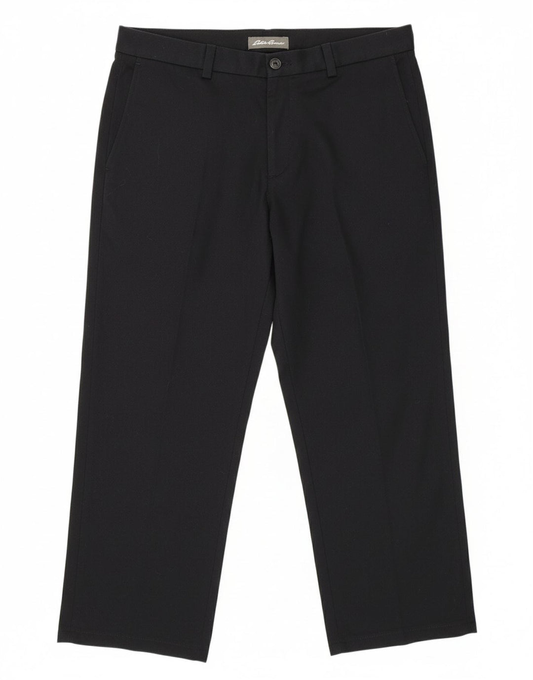 EDDIE BAUER Mens Straight Chino Trousers W34 L27 Black
