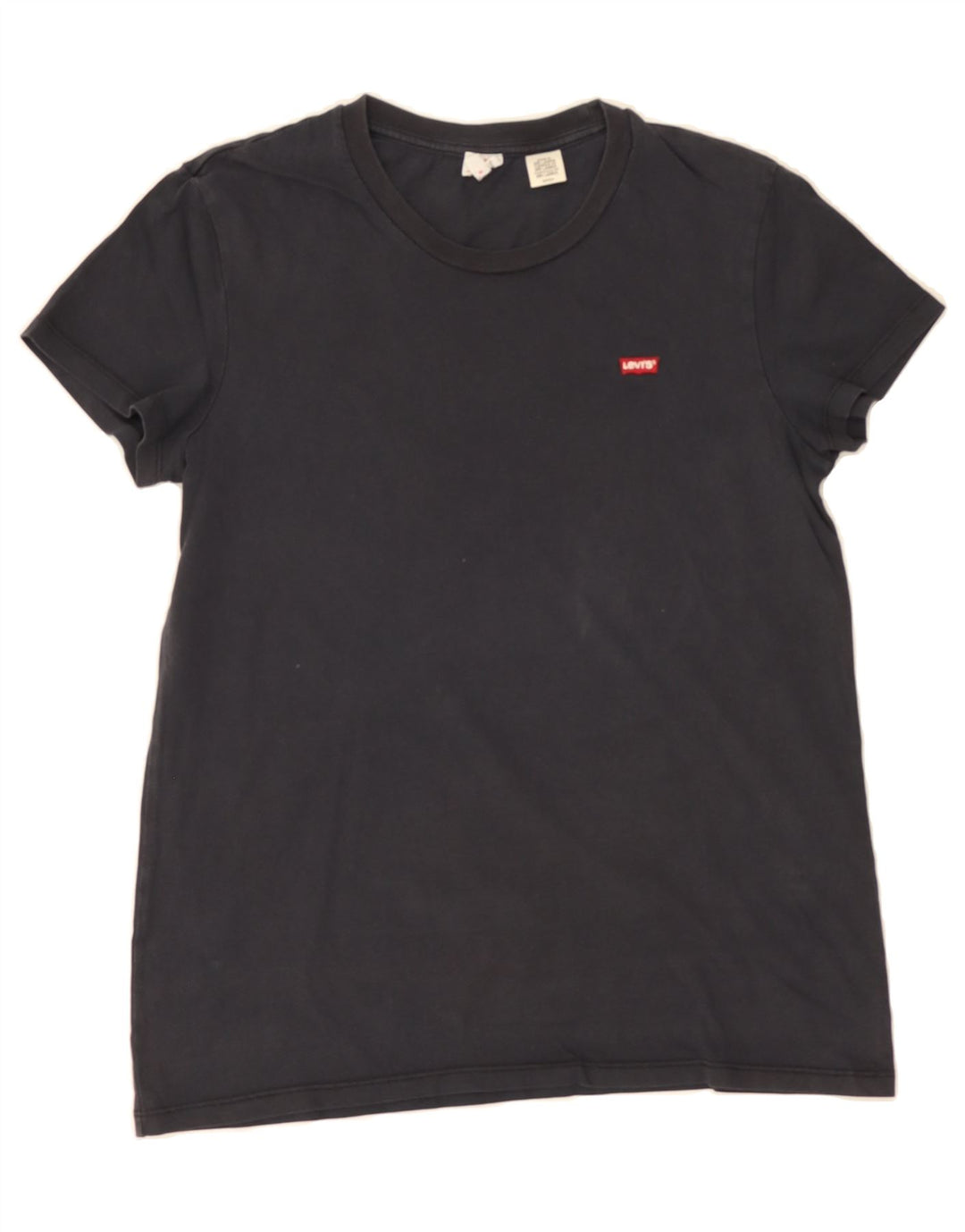 LEVI'S Womens T-Shirt Top UK 10 Small Navy Blue Cotton Vintage Levi's and Second-Hand Levi's from Messina Hembry 
