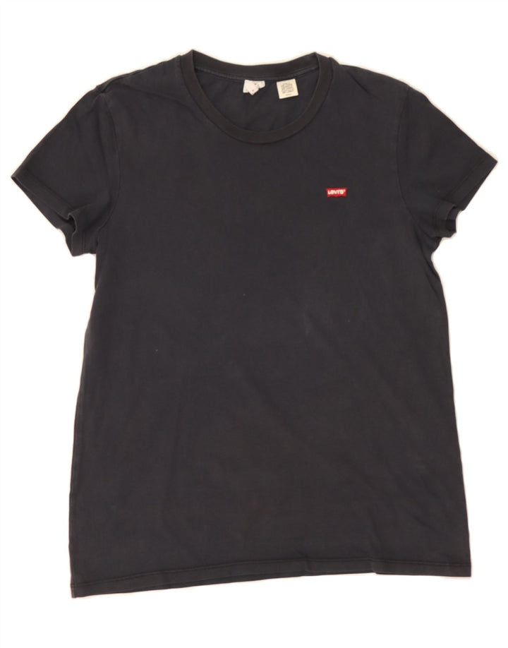 LEVI'S Womens T-Shirt Top UK 10 Small Navy Blue Cotton Vintage Levi's and Second-Hand Levi's from Messina Hembry 