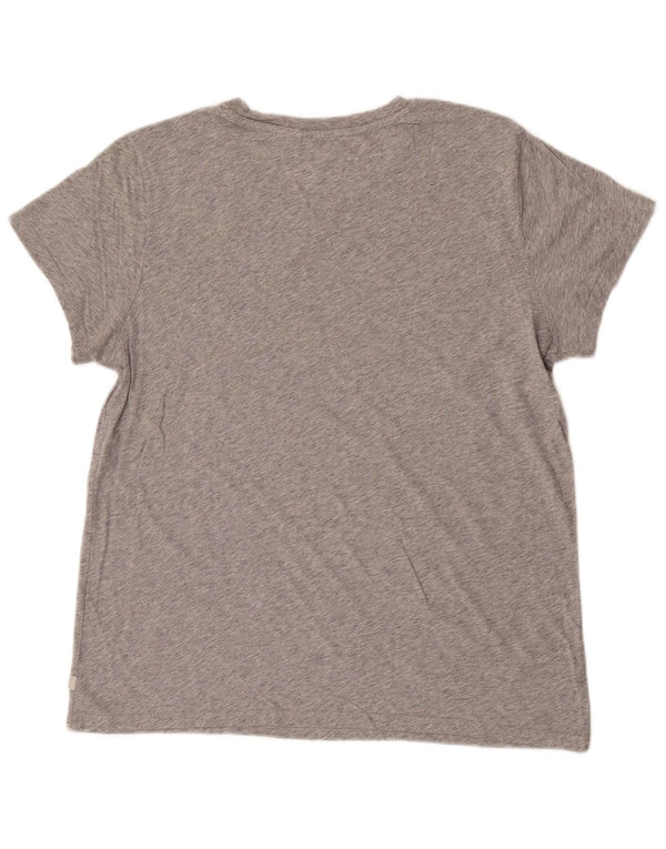 Levi's Damen Grafik-T-Shirt-Oberteil UK 18 XL Grau meliert