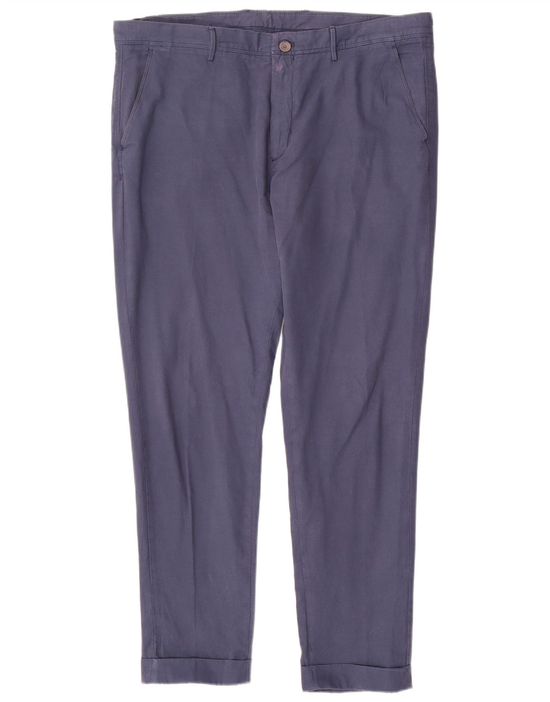 MASSIMO DUTTI Herren Tapered Chino Hose EU 48 XL W38 L30 Marineblau