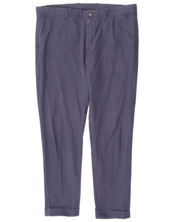 MASSIMO DUTTI Herren Tapered Chino Hose EU 48 XL W38 L30 Marineblau