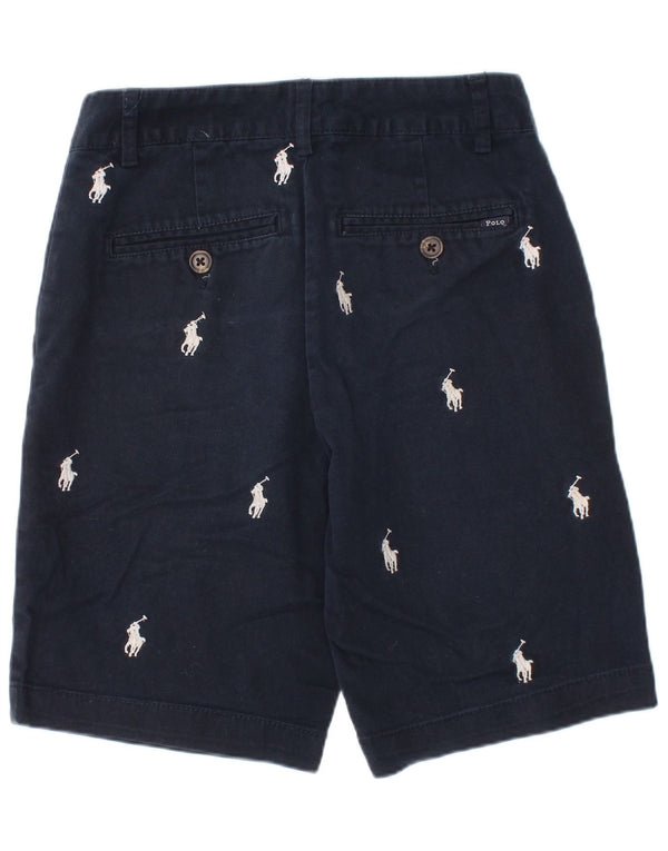 Polo Ralph Lauren Jungen-Chinoshorts mit Grafik, 7–8 Jahre, W24, Marineblau, Baumwolle