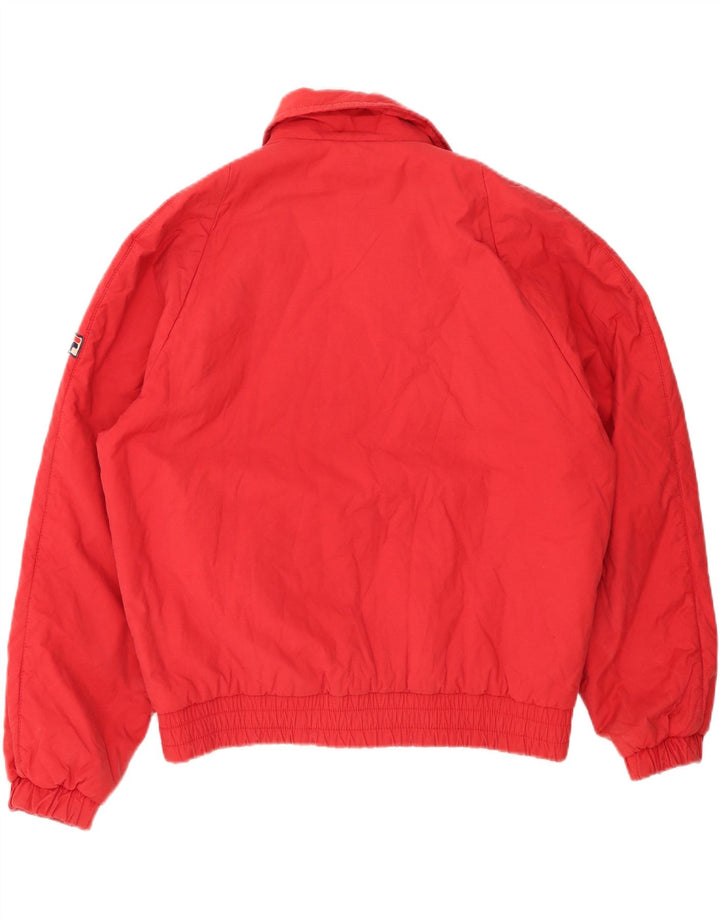 FILA Mens Bomber Jacket IT 48 Medium Red Cotton Vintage Fila and Second-Hand Fila from Messina Hembry 