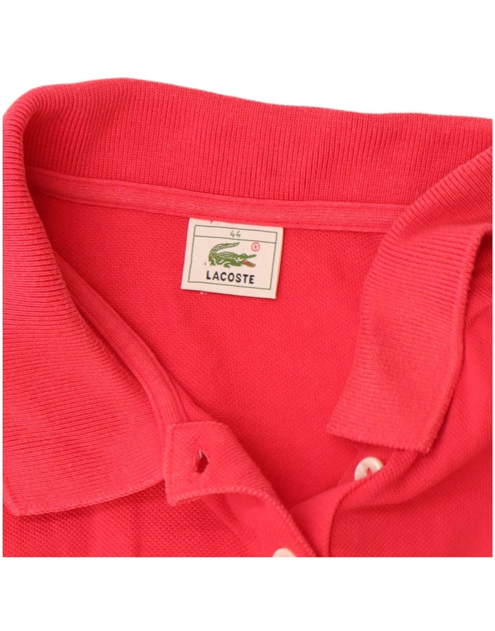 LACOSTE Damen ärmelloses Poloshirt, Größe 44, große rosa Baumwolle