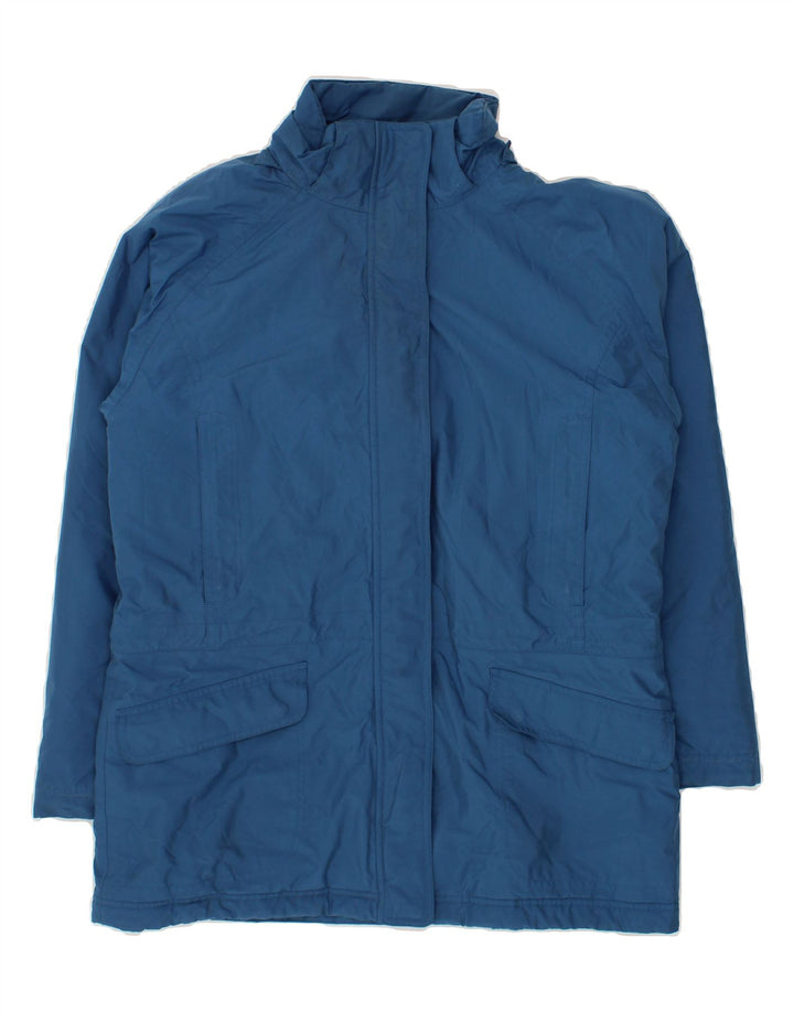 L.L.BEAN Mens Hooded Windbreaker Jacket UK 38 Medium Blue Polyester Vintage L.L.Bean and Second-Hand L.L.Bean from Messina Hembry 