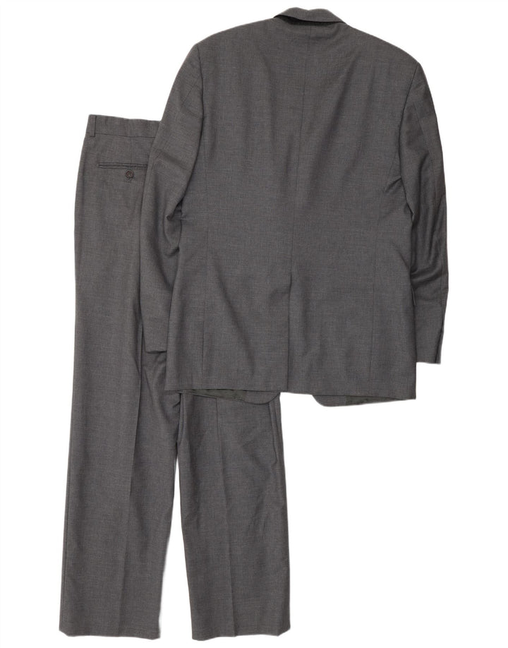 Cerruti 1881 Herren-Anzug mit 3 Knöpfen, 2-teilig, IT 48, mittelgroß, B34, L32, graue Baumwolle