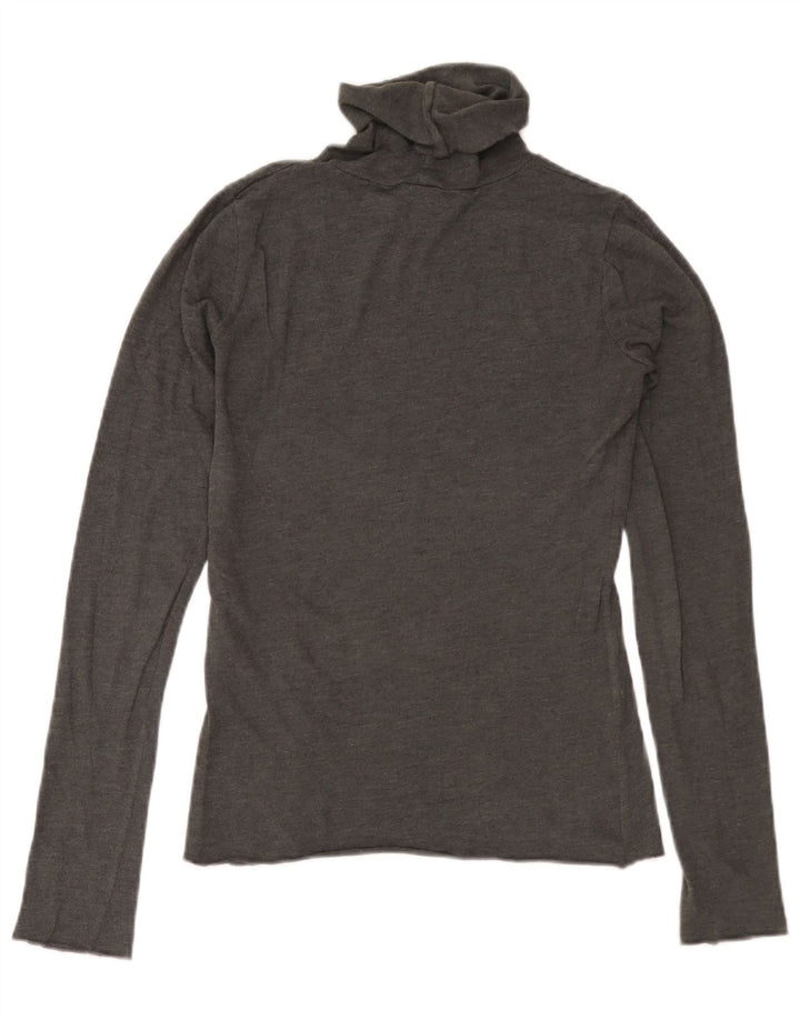 Zara Damen Rollkragenoberteil Langarm UK 12 Mittelgrau