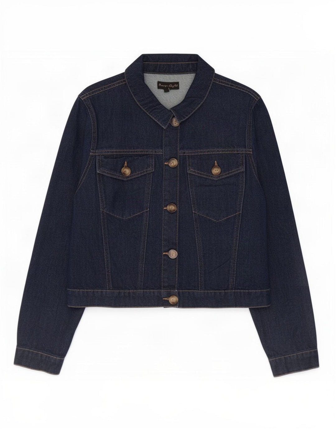 Phase Eight Damen Crop Denim Jacke UK 14 Large Marineblau Baumwolle