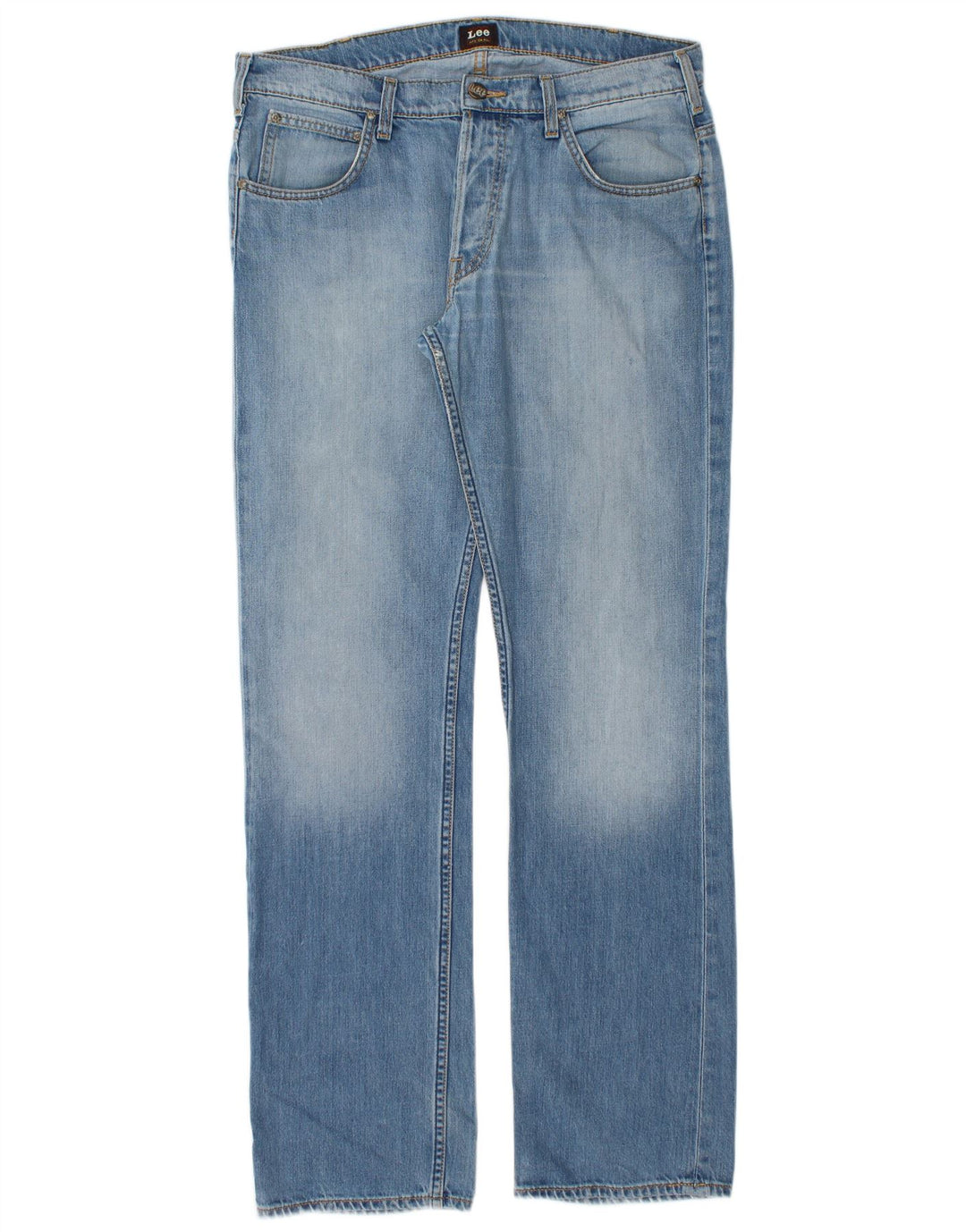 Lee Herren Knox Straight Jeans W34 L34 Blaue Baumwolle