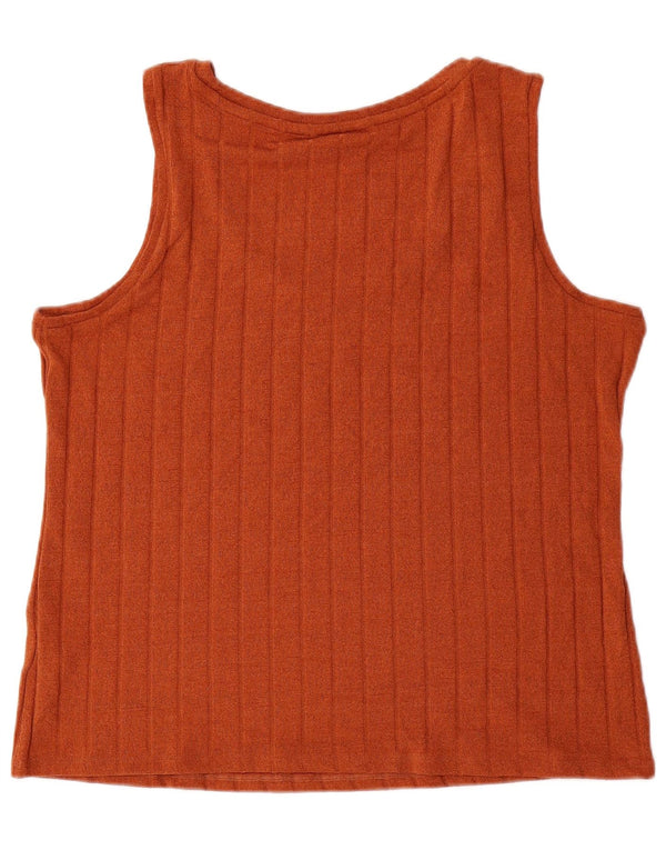 Marks & Spencer Damen Weste Top UK 22 3XL Orange Polyester