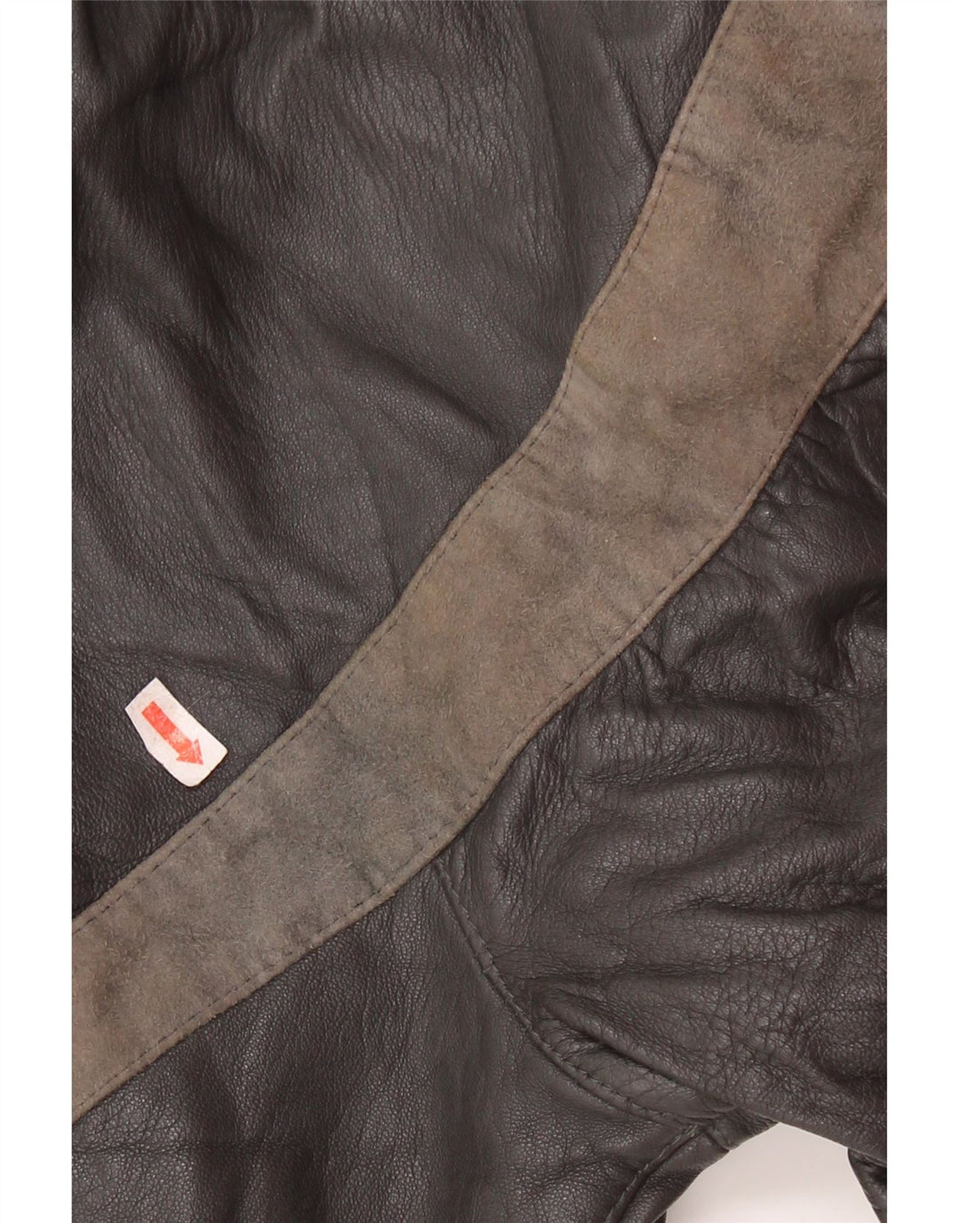 Lavorazione Artigiana Damenjacke IT 44 Mittelgraues Colourblock-Leder