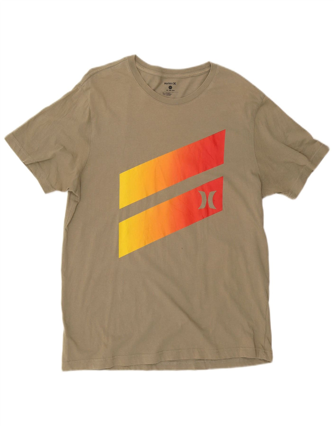 Hurley Herren T-Shirt mit Grafik, Größe L, Khaki