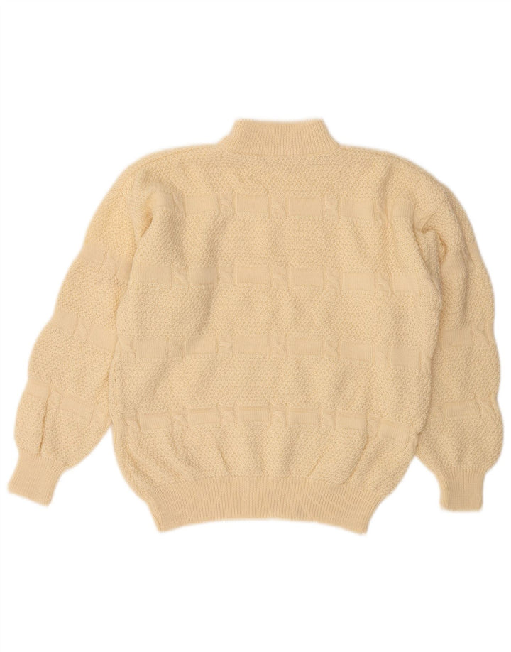 VINTAGE Womens Turtle Neck Jumper Sweater UK 16 Large Yellow