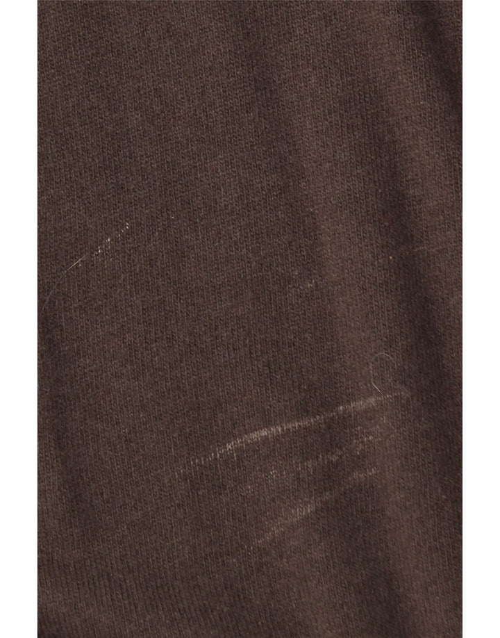 Benetton Damen Rollkragenpullover aus mittelbrauner Wolle