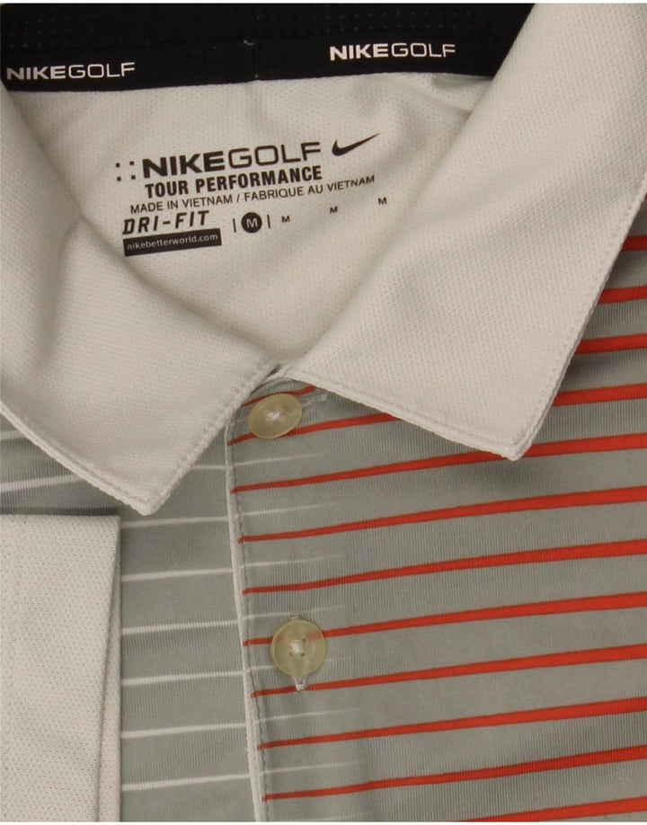 Nike Herren Dri Fit Poloshirt Mittelgrau gestreift