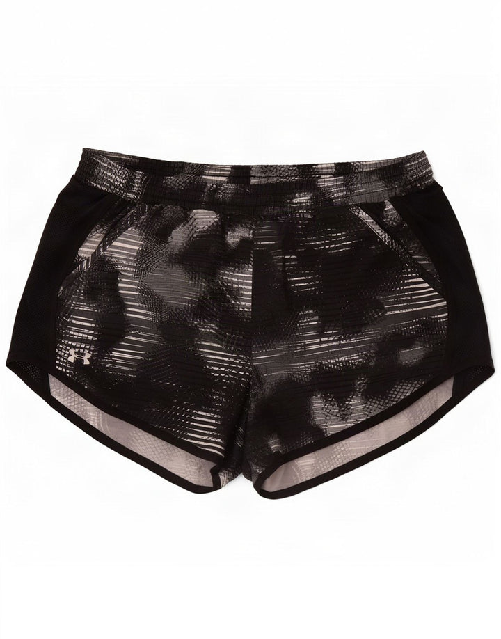 Under Armour Damen-Sportshorts mit abstraktem Muster, Gr. 10, Größe S, Schwarz