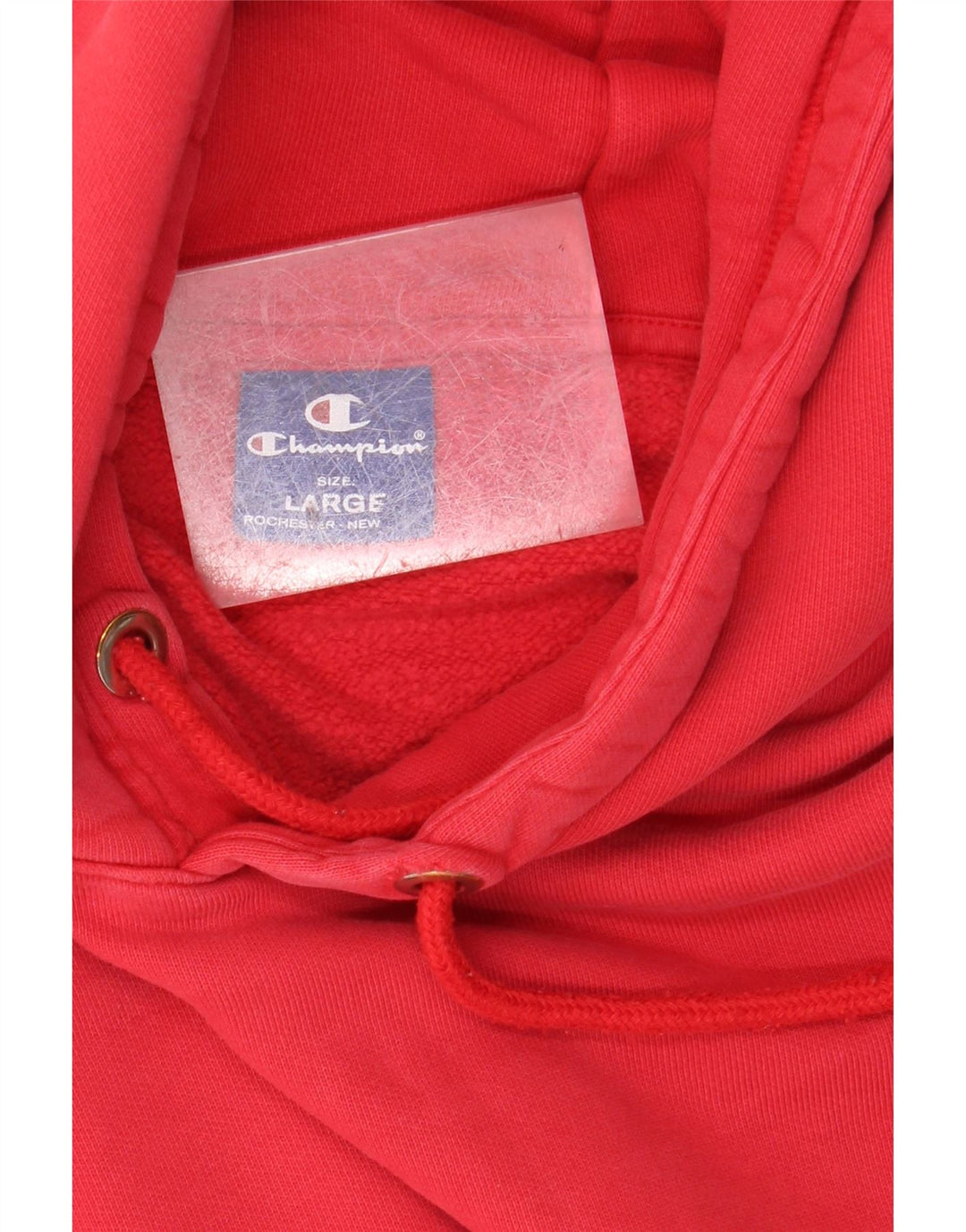 CHAMPION Herren-Kapuzenpullover mit Grafik, Größe L, Rot