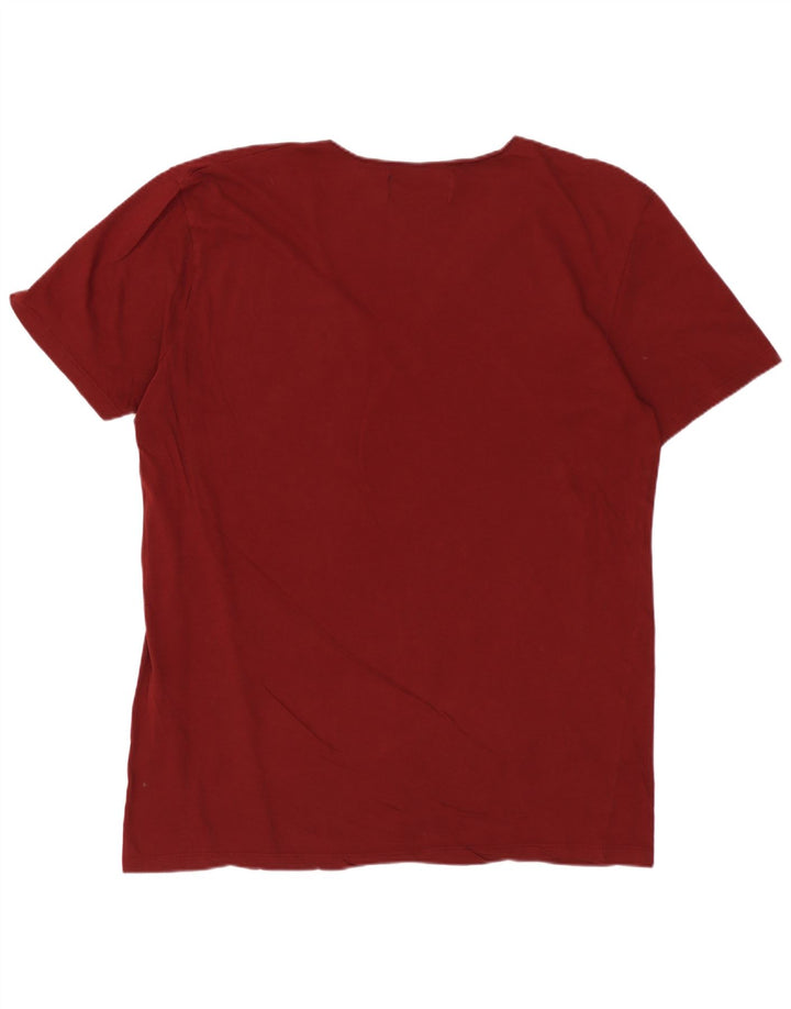 ZARA Herren T-Shirt Top XL Kastanienbraun Baumwolle