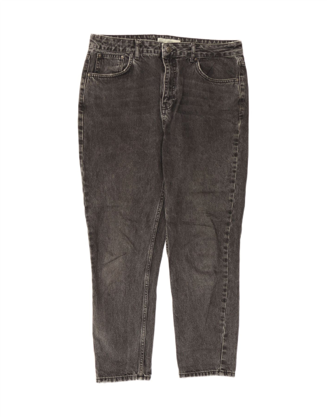 Topshop Damen Mom Tapered Jeans W34 L26 Grau