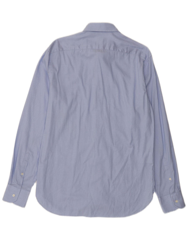Boggi Mens Milano Slim Fit Shirt Size 41 16 Large Blue Cotton