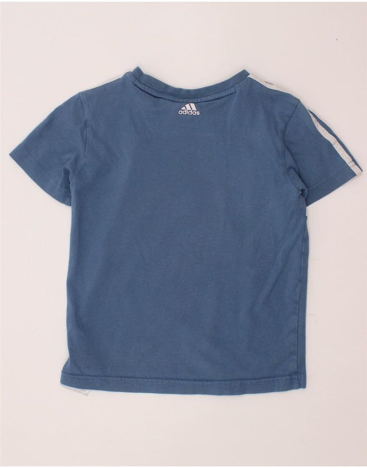 ADIDAS 2-teiliges Set mit Grafik für Jungen, 3–4 Jahre, blaue Farbblock-Baumwolle