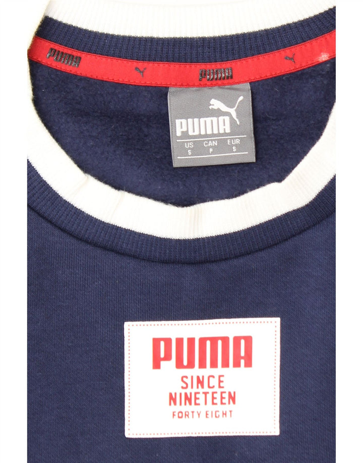 PUMA Herren Grafik-Sweatshirt-Pullover, klein, Marineblau, Farbblock