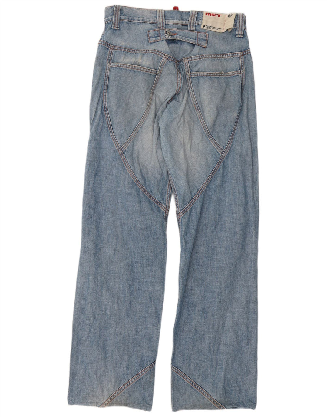 MET Herren Loose Jeans W32 L34 Blaue Baumwolle