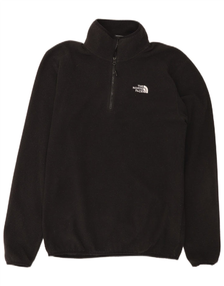 THE NORTH FACE Herren-Fleecepullover mit Reißverschluss am Hals, Größe S, Schwarz, Polyester