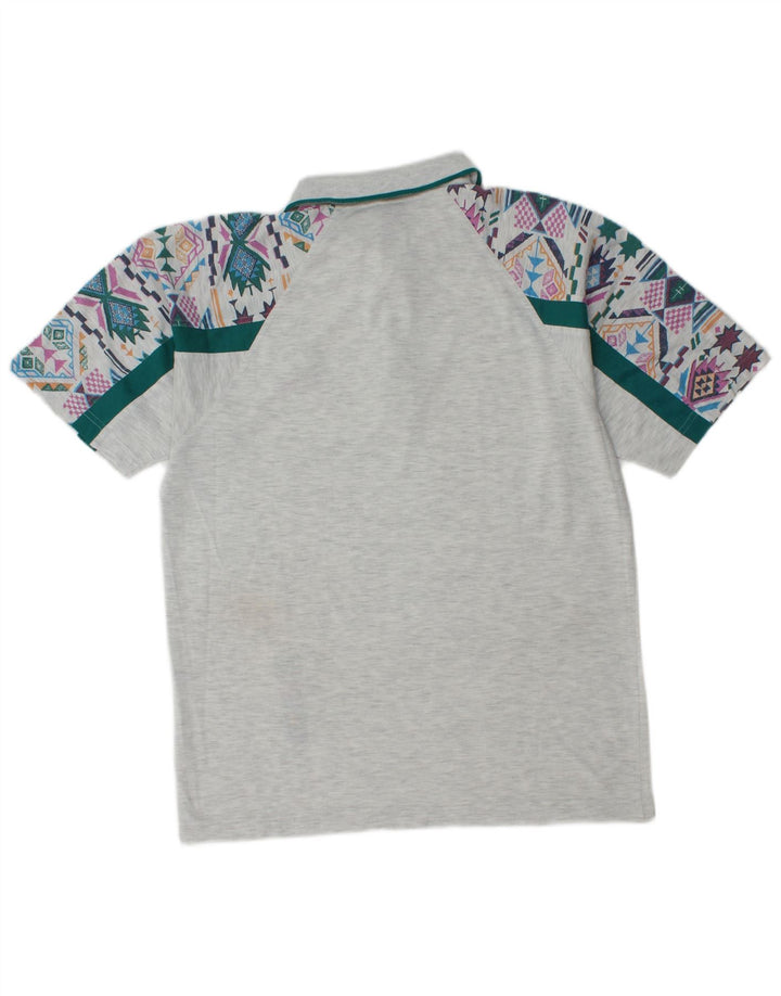 Lotto Herren-Poloshirt, mittelgrau, geometrisch