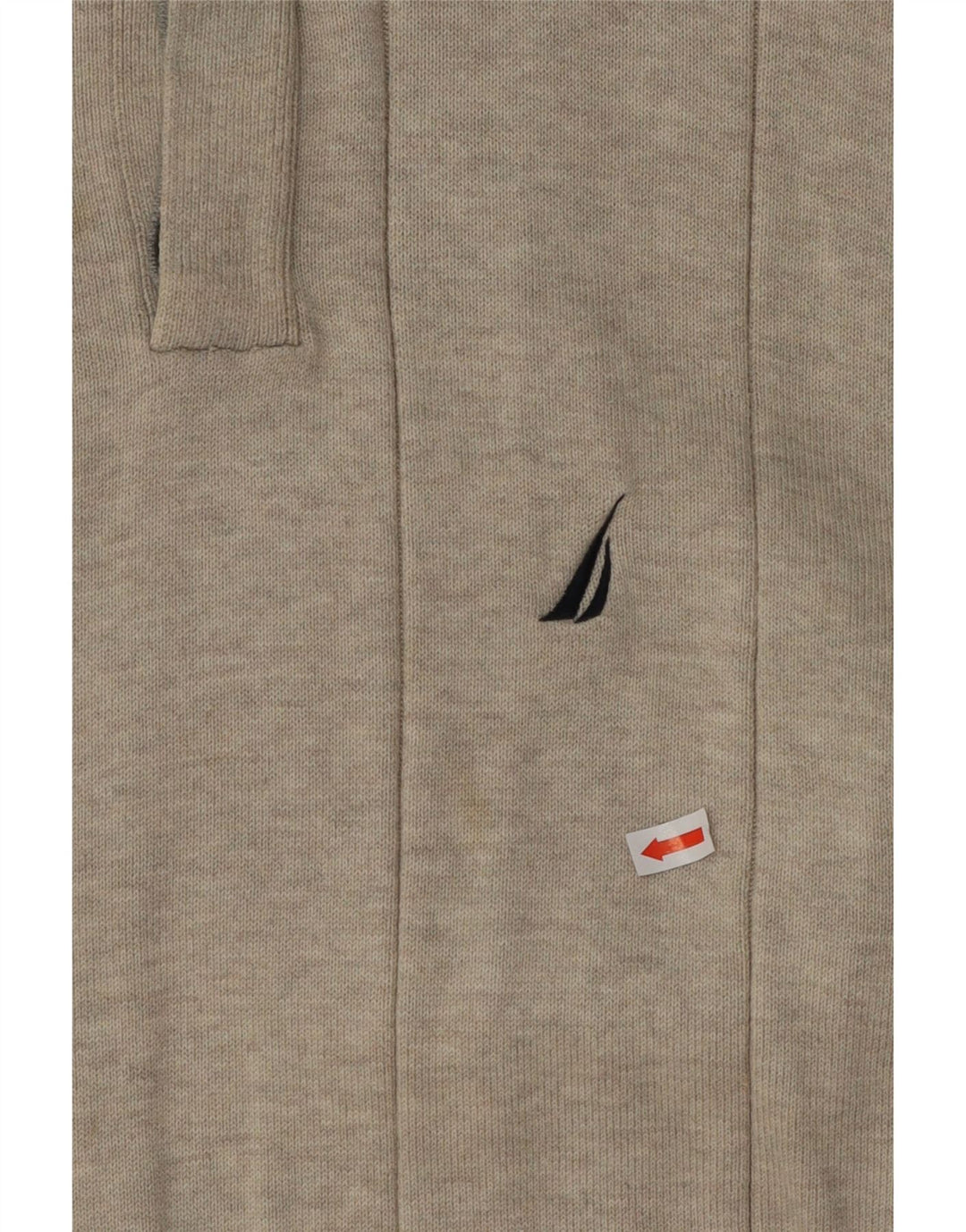 NAUTICA Mens Button Neck Jumper Sweater Large Grey Cotton