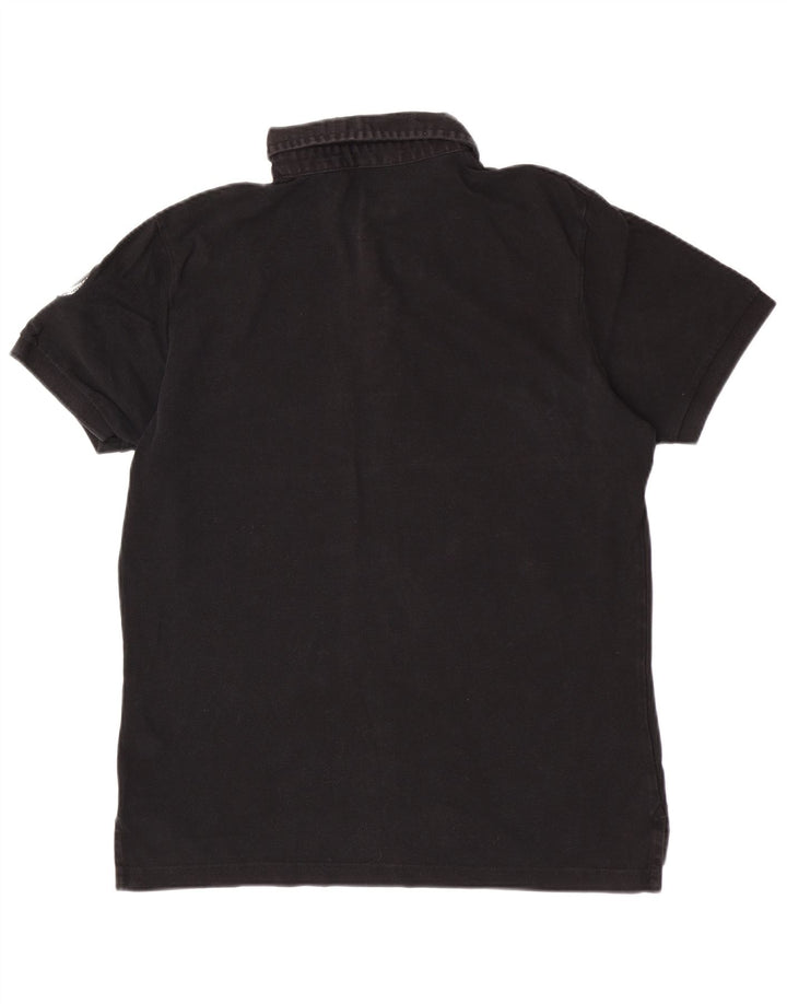 Diesel Herren-Poloshirt aus mittelschwarzer Baumwolle