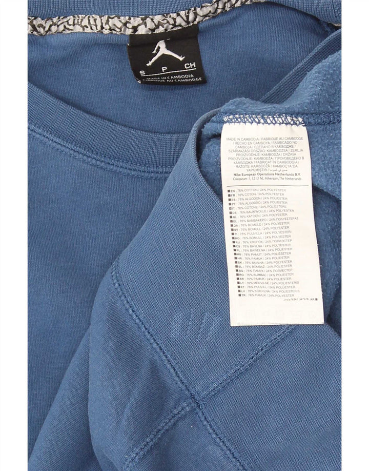 Nike Herren-Sweatshirt mit Grafik, Größe S, blau, Baumwolle