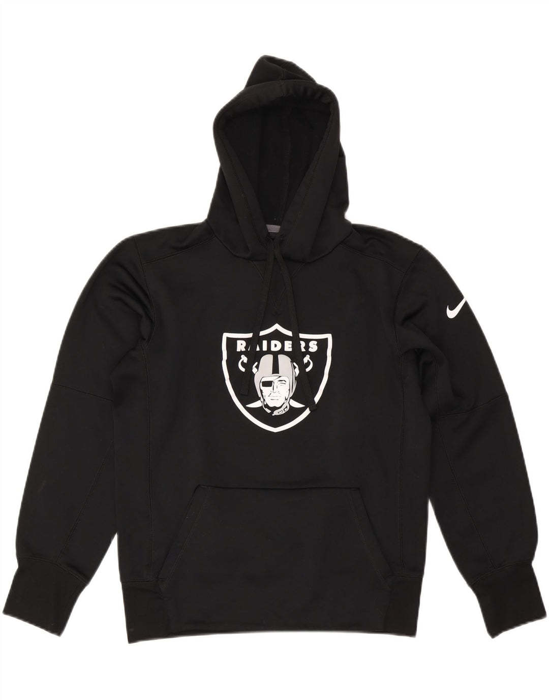 NIKE Damen Las Vegas Raiders Übergroßer Kapuzenpullover UK 10 Small Schwarz