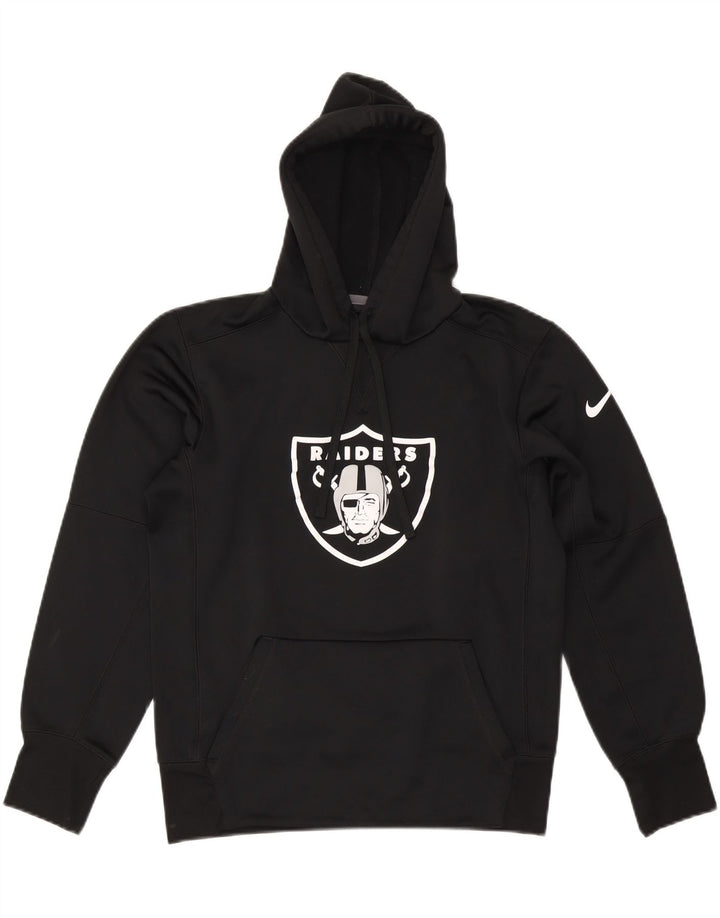 NIKE Damen Las Vegas Raiders Übergroßer Kapuzenpullover UK 10 Small Schwarz