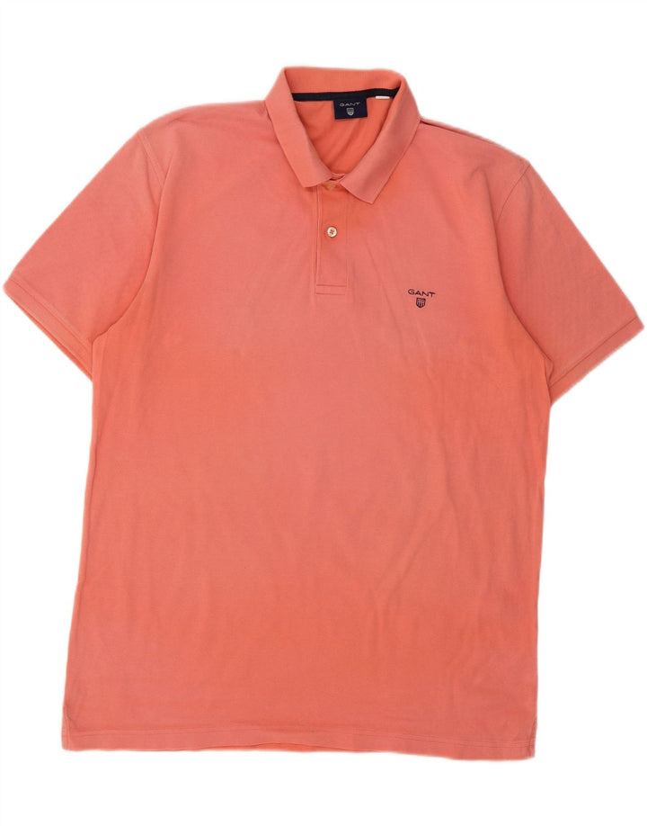GANT Mens Polo Shirt XL Pink Cotton Vintage Gant and Second-Hand Gant from Messina Hembry 