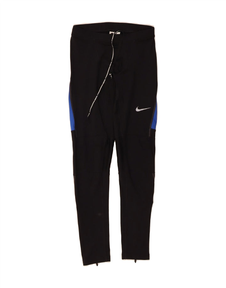 NIKE Womens Dri Fit Tracksuit Trousers UK 10 Small  Black Polyester Vintage Nike and Second-Hand Nike from Messina Hembry 