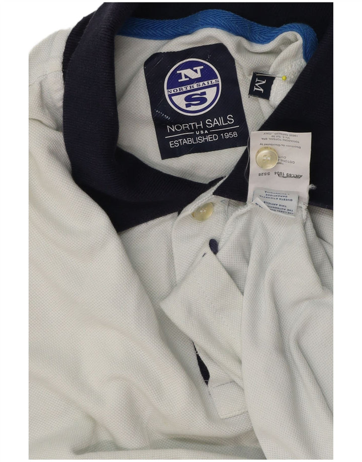 North Sails Herren Rugby-Poloshirt aus mittelweißer Baumwolle