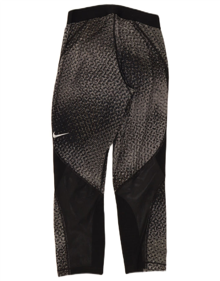 Nike Damen Capri-Leggings UK 12 Mittelgrauer Farbblock