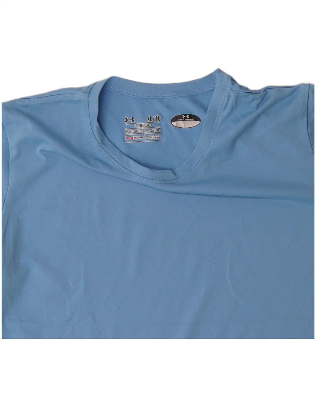 UNDER ARMOUR Damen Heat Gear T-Shirt Top UK 18 XL Blau Polyester