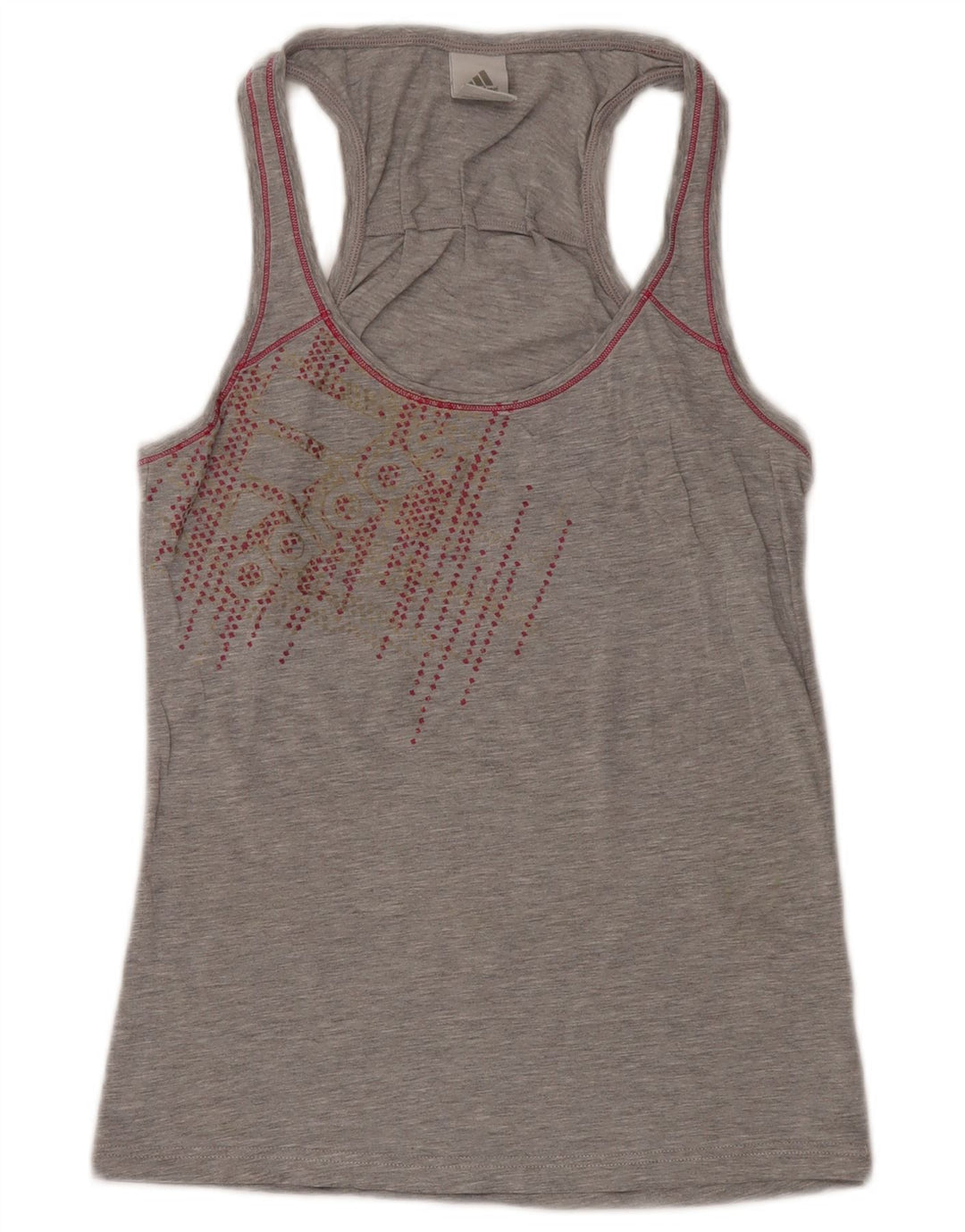 Adidas Damen Graphic Vest Top UK 12 Mittelgrau meliert