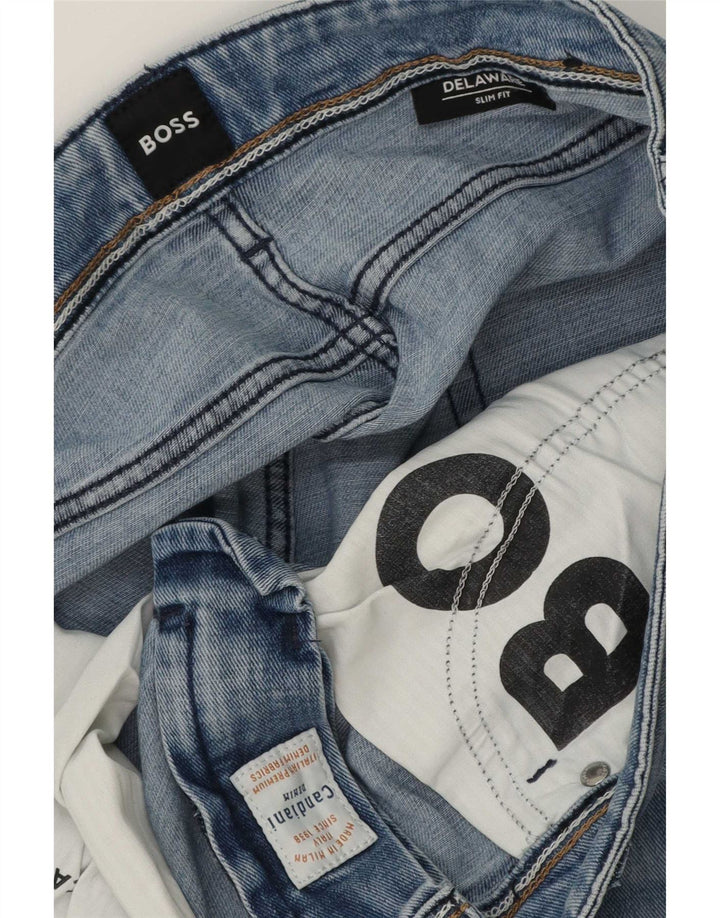 Hugo Boss Herren Delaware Slim Jeans W36 L32 Blau