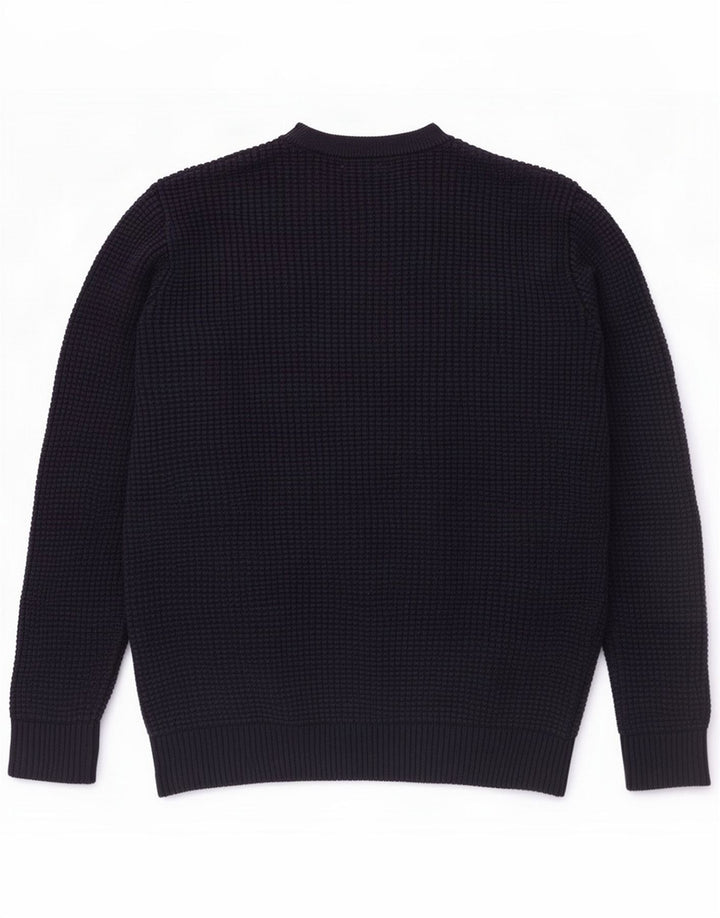 Zara Herren-Pullover mit Rundhalsausschnitt, mittleres Marineblau