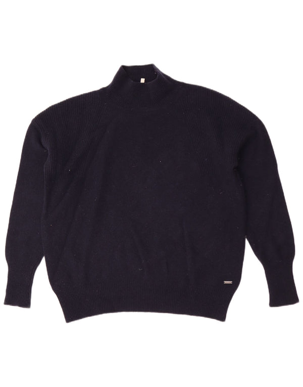 Joules Damen-Pullover mit Rollkragen, UK 12, mittelmarineblaue Wolle